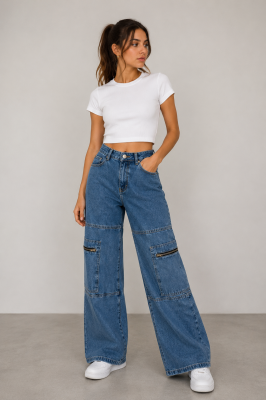 Jean Wide Leg Carg Logan 22-36