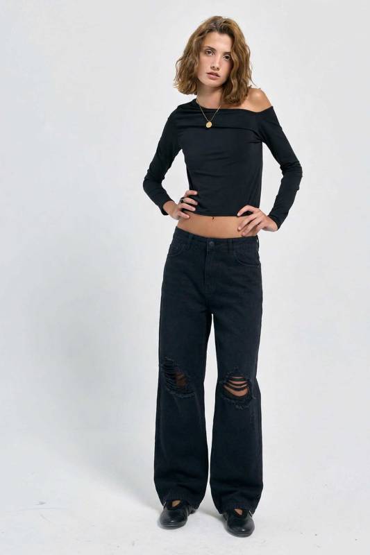 Jean Wide Madison Black