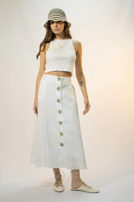 Pollera Larga Botones